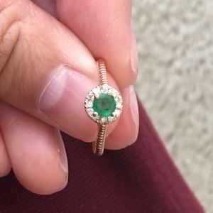 Dainty emerald ring